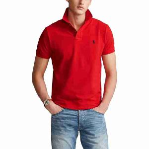 Polo RALPH LAUREN en maille coupe ajustée personnalisé 04SY