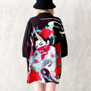 Veste kimono femme sensu japonais
