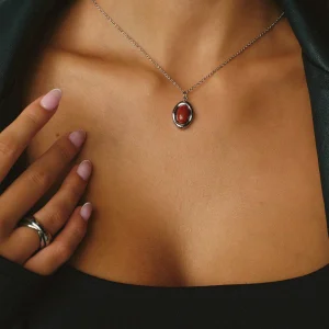 Collier Bordeaux - Argent