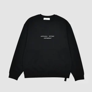 Loose Fit Crew Landart Print Black