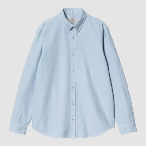 L/S Bolton Shirt Air Sky Garment Dyed