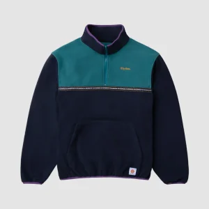 Alder Half Zip Pull Over Teal