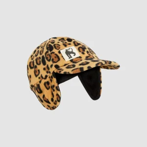 Basic Leopard Fleece Cap Beige