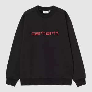 W' Carhartt Sweat Black / Scarlet