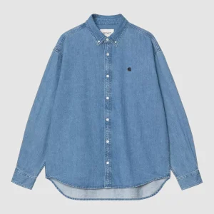 L/S Lucas Shirt Blue Stone Washed