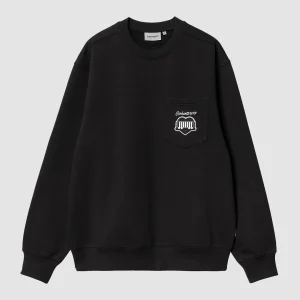 Heart Train Pocket Sweat Black