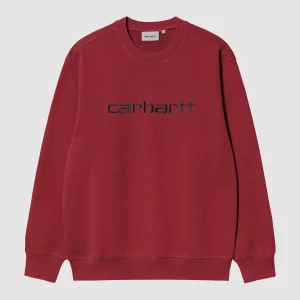 Carhartt Sweat Scarlet / Graphite