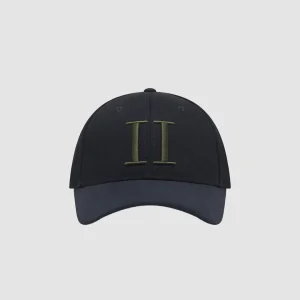 Baseball Cap Suede II Dark Navy / Chive Green