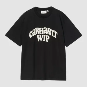 W' S/S Guide Club T-Shirt Black Heavy Stone Washed
