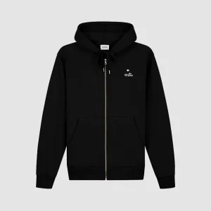 Heart Logo Zipper Hoodie Black