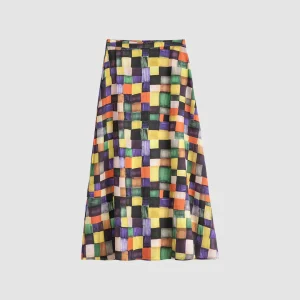 Rainbow Plaid Pattern Skirt