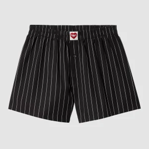 Cotton Boxer Seaton Stripe Black / Wax