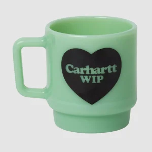 Heart Glass Mug Jade