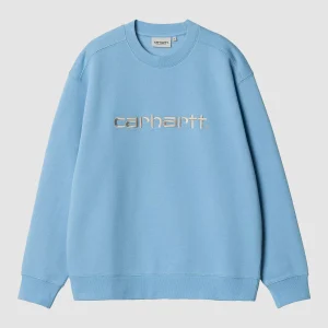 W' Carhartt Sweat Bluebird / Fleur De Sel