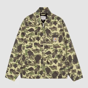 Duck Detroit Jacket Camo Green Stone Washed