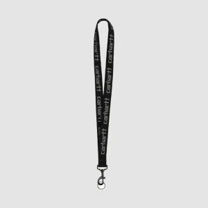 Script Lanyard Black / Reflective Grey
