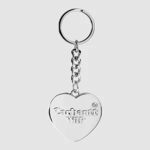 Heart Keychain Silver