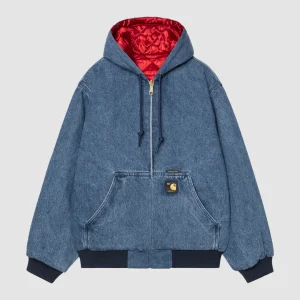50 Years Anniversary OG Active Jacket Denim Blue/ USA Red Stone Bleached