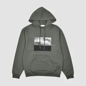 Loose Fit Hoodie Star Print Grey