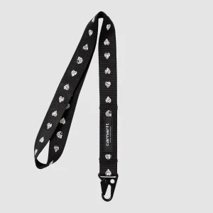 Drewe Keychain Heart C Pinstripe Black / Natural