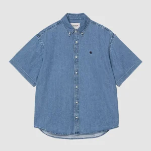 S/S Lucas Shirt Blue Stone Washed