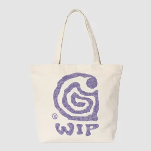 Canvas Graphic Tote Helix Print Natural