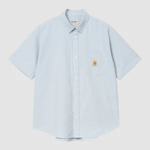 S/S Toland Shirt Stripe Blue Fog