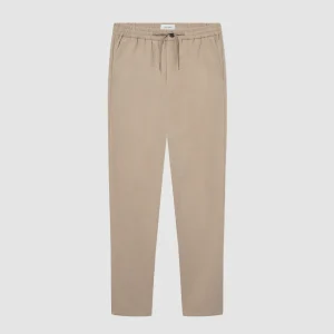 Como Tapered Textured Drawstring Pants Dark Sand