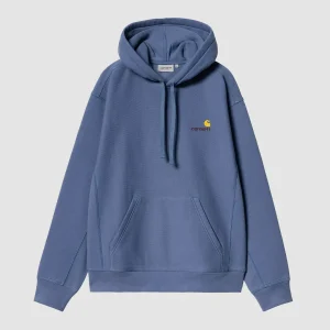 Hooded American Script Sweat Blue Iris