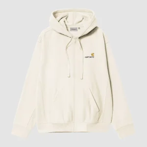 Hooded American Script Jacket Natural