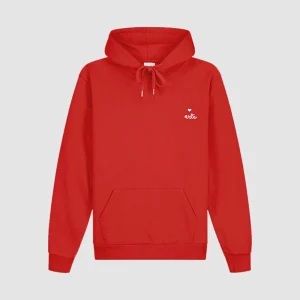 Heart Logo Hoodie Red