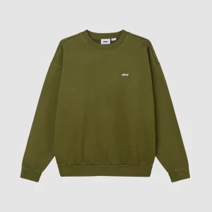 Lowercase Pigment Crew Moss Green