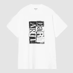 S/S Moving Letterpress T-Shirt White