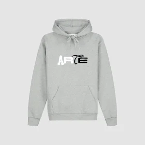 Duo Print Logo Hoodie Grey