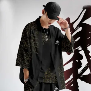 Ensemble veste kimono et pantalon homme Onna Bugeisha