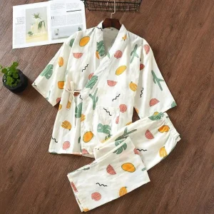 Pyjama japonais femme tropical