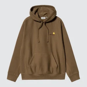 Hooded American Script Sweat Lumber