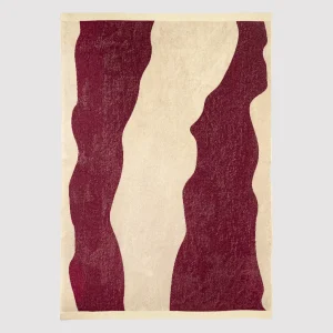 Burgundy Bone Towel