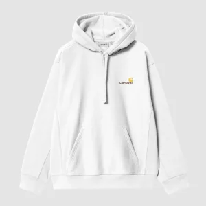 Hooded American Script Sweat White