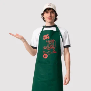 Really Hot Dogs Apron Green
