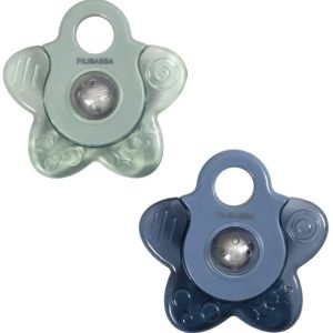 Anneaux dentition rafraîchissant étoile bleu x2