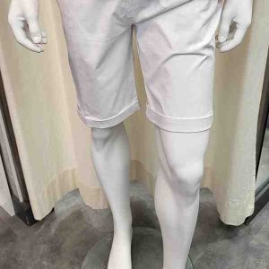 Bermuda Marine De Savoie en coton doux blanc 05VJ