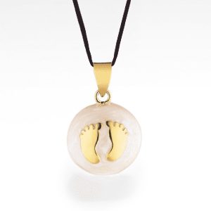 Bola de grossesse émail beige rose