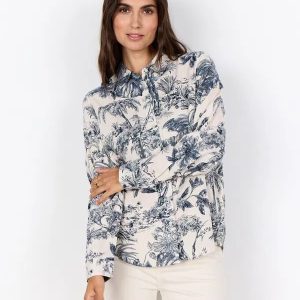 Chemise fluide imprimé palmiers – Soya Concept