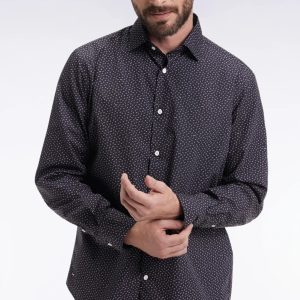 Chemise EDEN PARK en coton bleu gris 068C