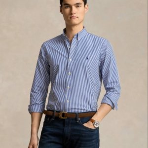 Chemise Ralph Lauren rayée cintrée popeline stretch 061Y