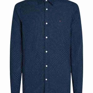 Chemise ajustée TH à motif en coton brossé 05MZ