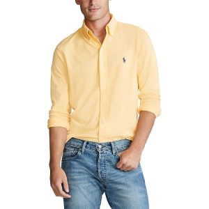 Chemise oxford en maille piquée jaune 03KW