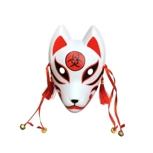 Masque japonais Genshigitsune traditionnel