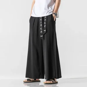 Umanori Hakama homme motif kanjis